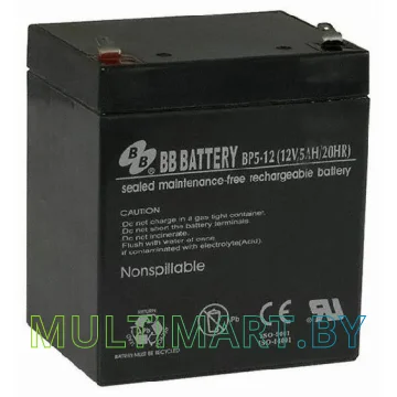 Аккумулятор для ИБП B.B. Battery BP5-12 (12В/5 А·ч)